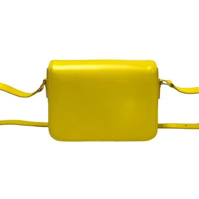 Pre-owned Celine Yellow Leather Pochette Shoulder Bag ()