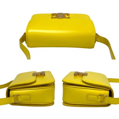 Pre-owned Celine Yellow Leather Pochette Shoulder Bag ()