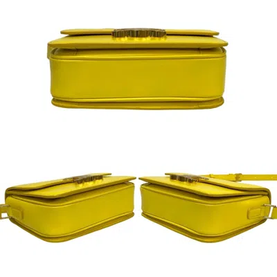 Pre-owned Celine Yellow Leather Pochette Shoulder Bag ()