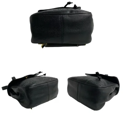 Pre-owned Chanel Black Grained Calfskin Backpack ()