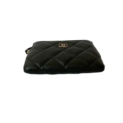 Pre-owned Chanel Black Grained Calfskin Coin Purse/coin Case ()