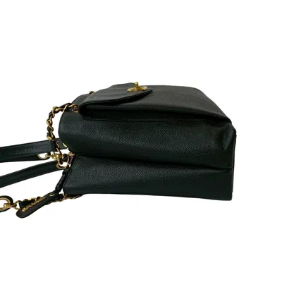 Pre-owned Chanel Black Grained Calfskin Shoulder Bag Tote Bag ()