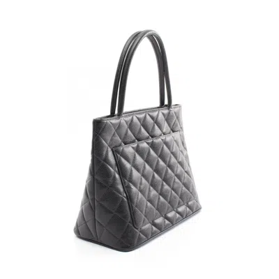 Pre-owned Chanel Black Grained Calfskin Tote Bag ()