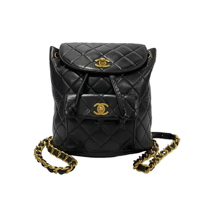 Pre-owned Chanel Black Leather Backpack ()