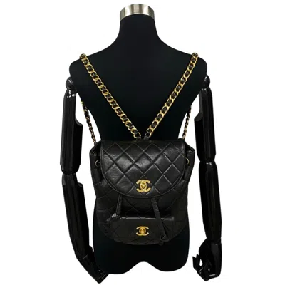 Pre-owned Chanel Black Leather Backpack ()