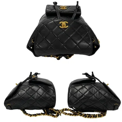 Pre-owned Chanel Black Leather Backpack ()