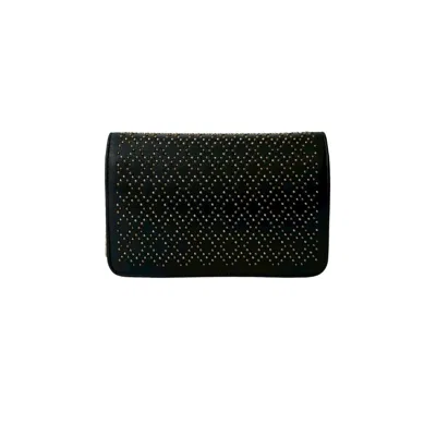 Pre-owned Chanel Black Leather Chain/shoulder Wallet ()