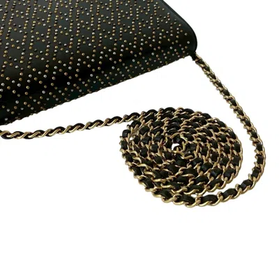 Pre-owned Chanel Black Leather Chain/shoulder Wallet ()