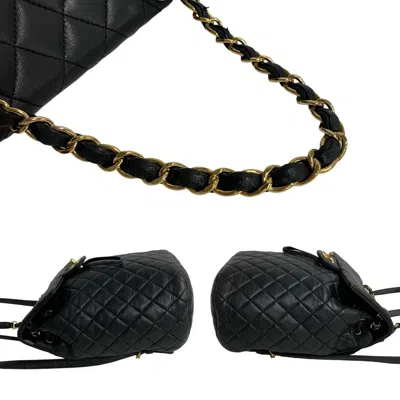 Pre-owned Chanel Black Leather Backpack ()