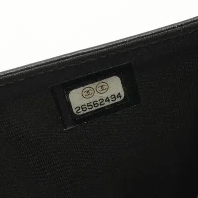 Pre-owned Chanel Black Leather Wallet (tri-fold) ()