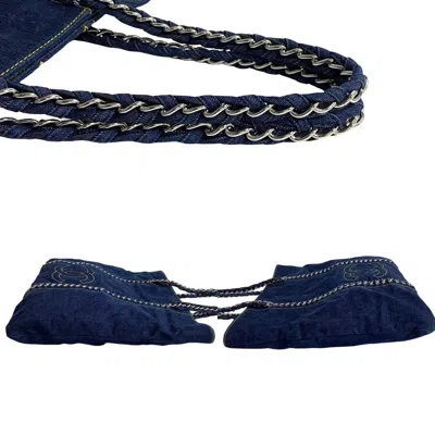 Pre-owned Chanel Blue Denim Handbag Shoulder Bag Tote Bag ()