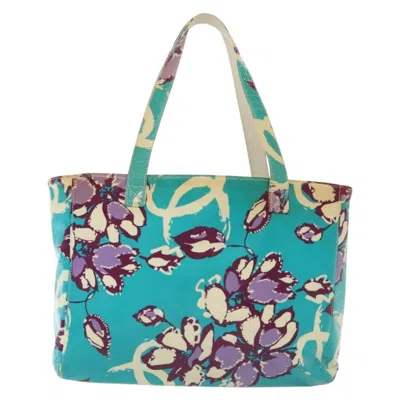 Pre-owned Chanel Blue Vinyl Tote Bag ()