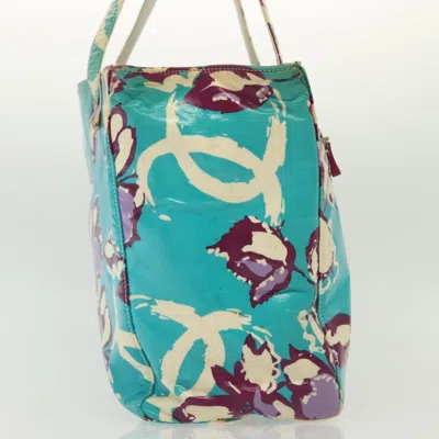Pre-owned Chanel Blue Vinyl Tote Bag ()