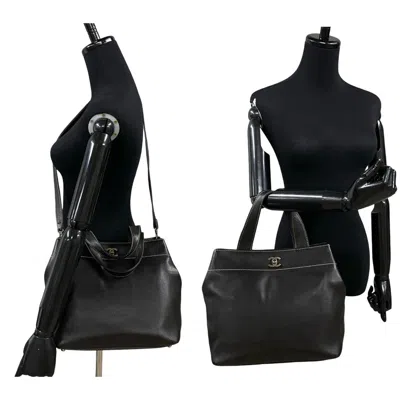 Pre-owned Chanel Brown Grained Calfskin Handbag Shoulder Bag ()