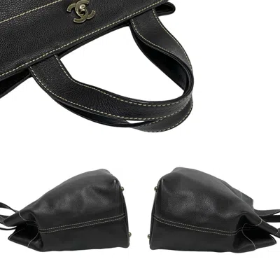 Pre-owned Chanel Brown Grained Calfskin Handbag Shoulder Bag ()