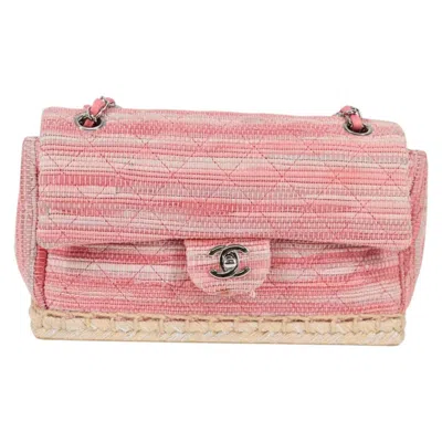 Pre-owned Chanel Flap Bag Pink Leather Shoulder Bag ()