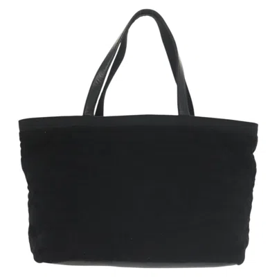 Pre-owned Chanel Logo Cc Black Leather Tote Bag ()