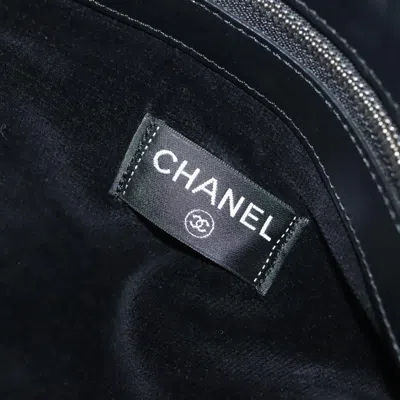 Pre-owned Chanel Logo Cc Black Leather Tote Bag ()