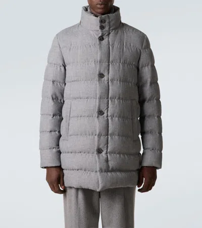 Herno Turtleneck Down Jacket In Gray