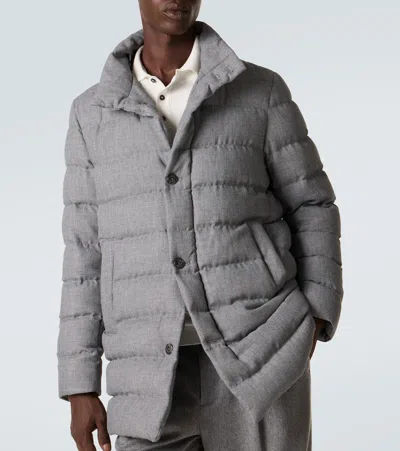 Herno Turtleneck Down Jacket In Gray