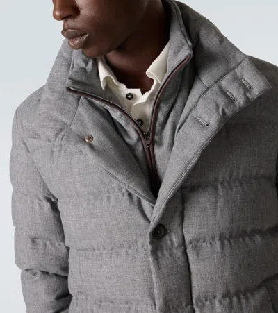 Herno Turtleneck Down Jacket In Gray