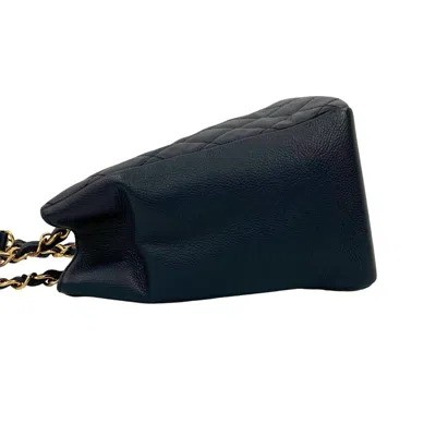 Pre-owned Chanel Navy Grained Calfskin Shoulder Bag Tote Bag ()