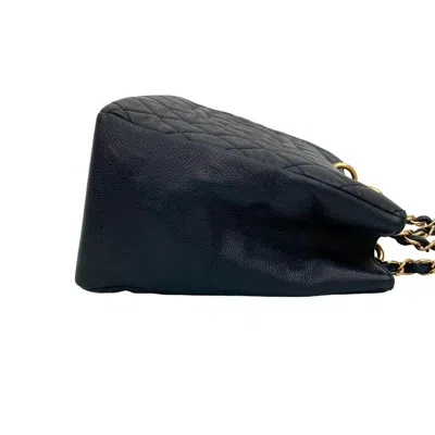 Pre-owned Chanel Navy Grained Calfskin Shoulder Bag Tote Bag ()