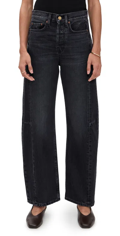 B Sides Slim Lasso Jeans Stil Black In Black