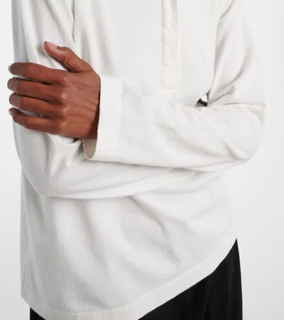 The Row Roddie Cotton Polo Shirt In White