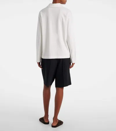 The Row Roddie Cotton Polo Shirt In White