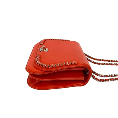 Pre-owned Chanel Orange Leather Pochette Shoulder Bag ()