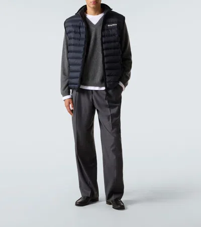 Miu Miu Layered Cashmere Sweater In Gray