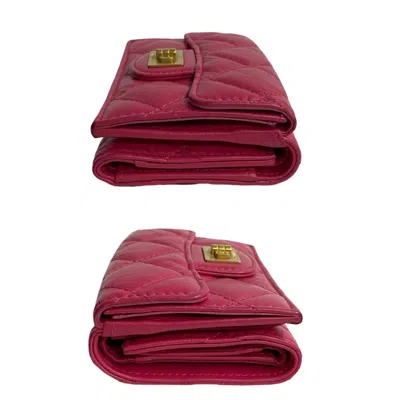 Pre-owned Chanel Pink Leather Wallet (tri-fold) ()