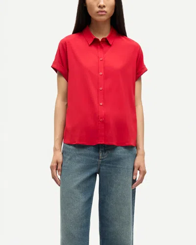 Samsoe & Samsoe Majan Ss Shirt In Red
