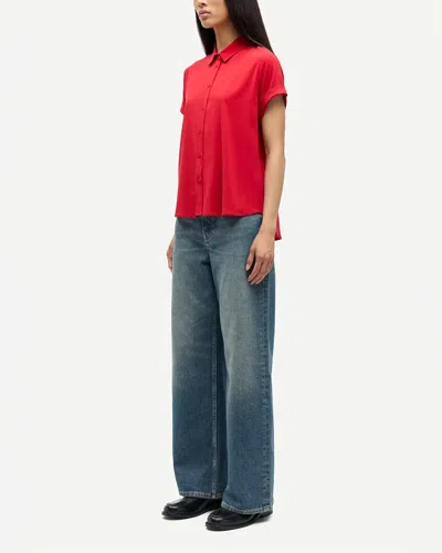 Samsoe & Samsoe Majan Ss Shirt In Red