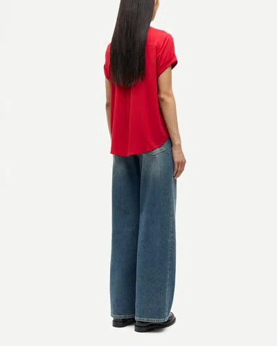 Samsoe & Samsoe Majan Ss Shirt In Red