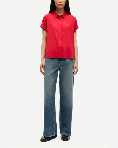 Samsoe & Samsoe Majan Ss Shirt In Red