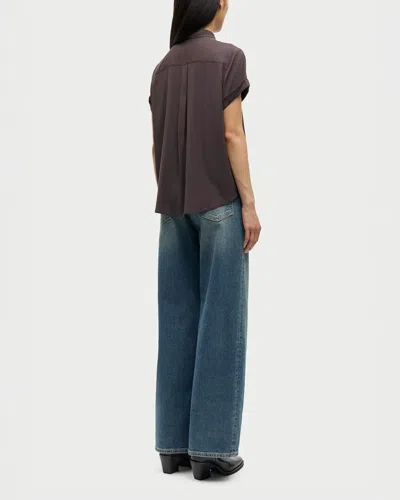 Samsoe & Samsoe Majan Ss Shirt In Brown