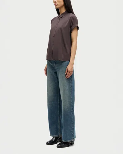 Samsoe & Samsoe Majan Ss Shirt In Brown