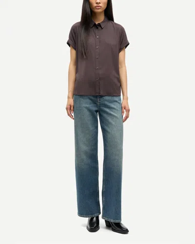 Samsoe & Samsoe Majan Ss Shirt In Brown