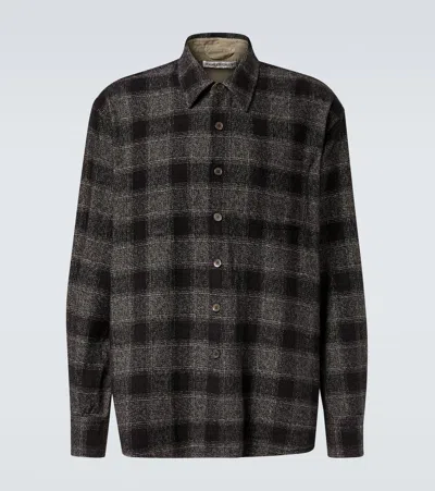 Our Legacy Mens Above Oakland Low Twist Check Shirt In Black
