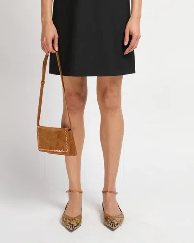 Marni Moca Small Shoulder Bag In Brown