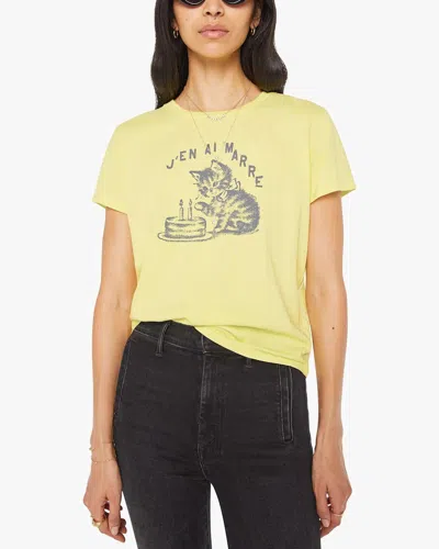 Mother Lil Goodie Goodie Tee In Yellow