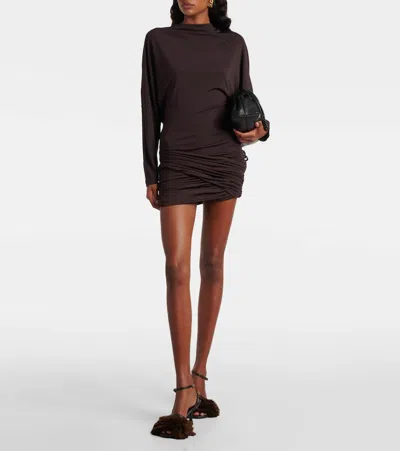 Christopher Esber Castanet Fringed Leather Sandals In Brown