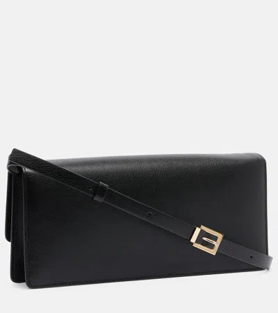 Tom Ford Black Leather Crossbody Bag In Black