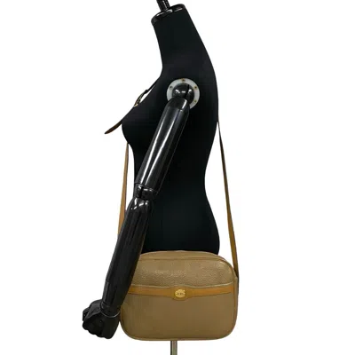Pre-owned Dior Christian  Beige Brown Leather Pochette Shoulder Bag ()