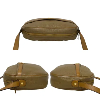 Pre-owned Dior Christian  Beige Brown Leather Pochette Shoulder Bag ()