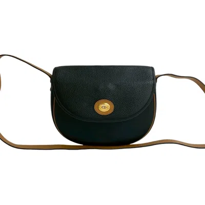 Pre-owned Dior Christian  Black Brown Leather Pochette Shoulder Bag ()