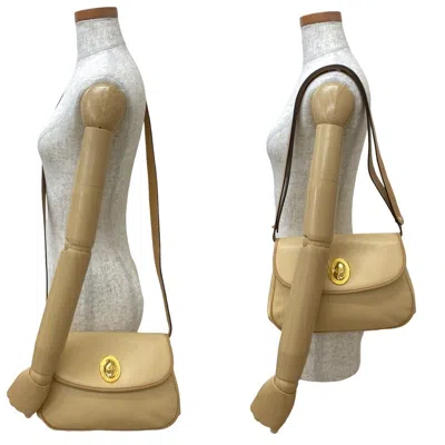 Pre-owned Dior Christian  Beige Leather Pochette Shoulder Bag ()