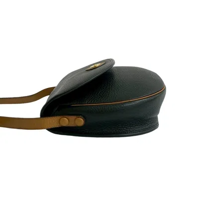 Pre-owned Dior Christian  Black Brown Leather Pochette Shoulder Bag ()